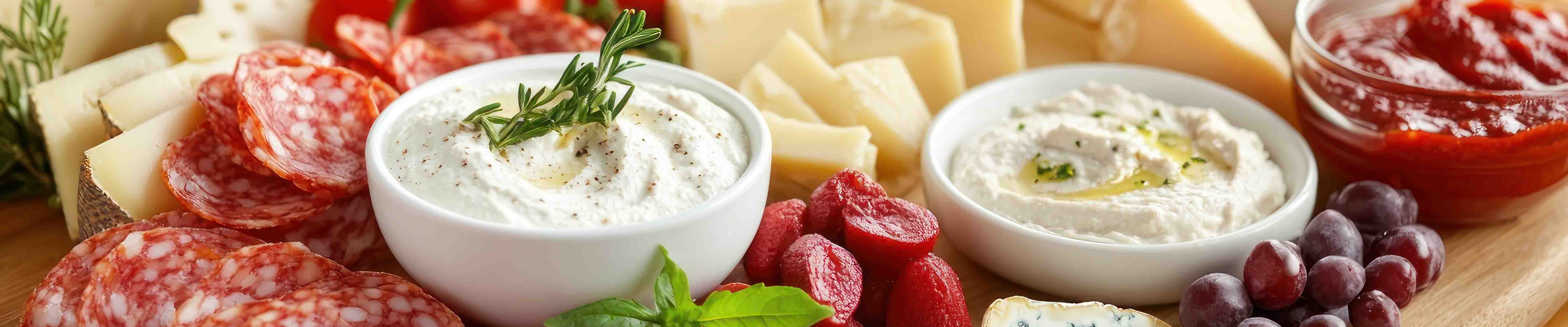 Food plate with charcuterie