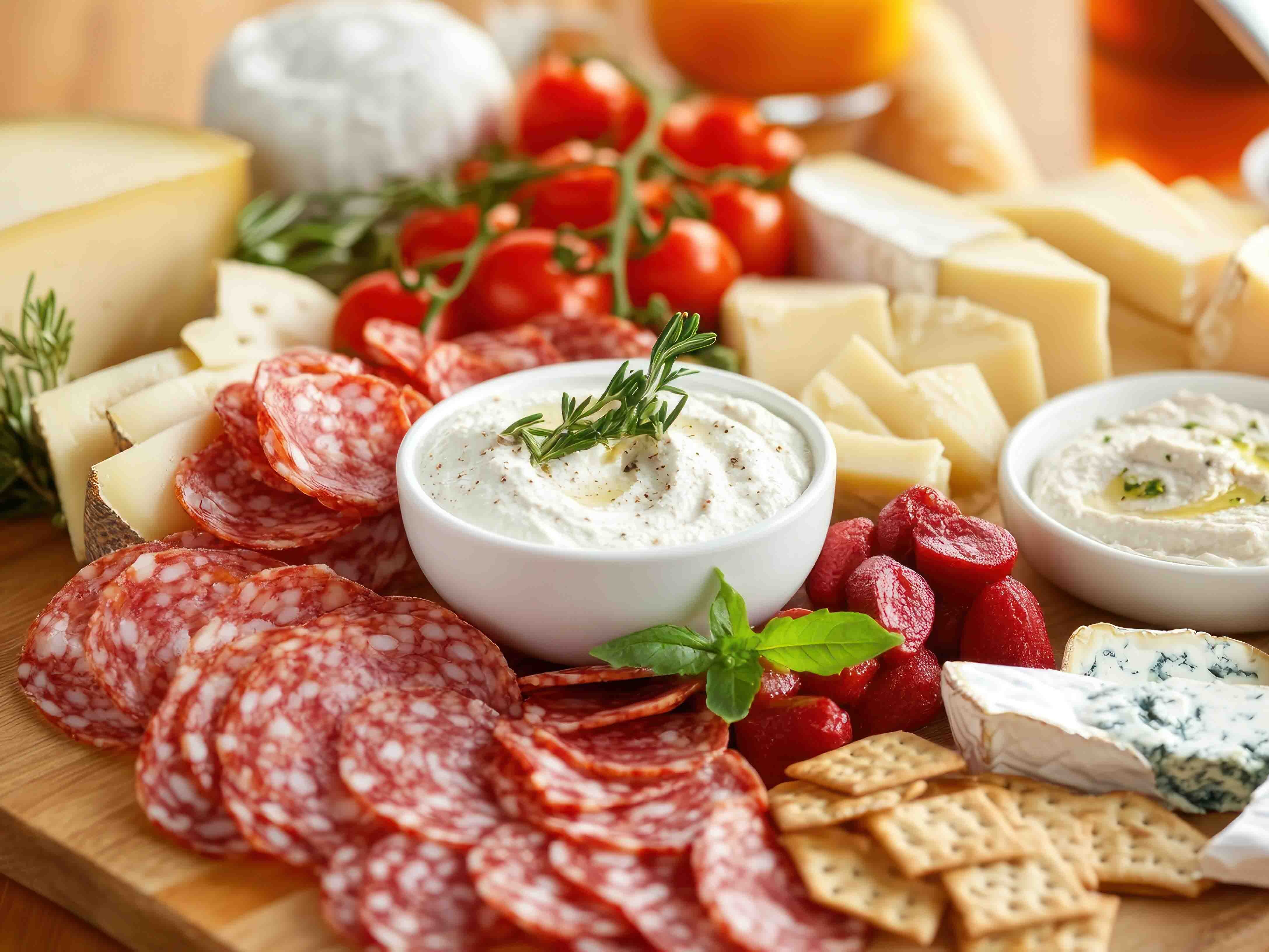 Check out our Food Lab+ Charcuterie plate with dips