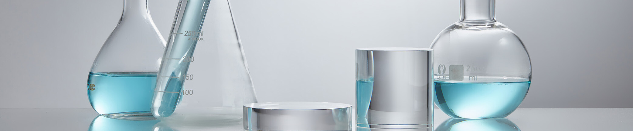 glass containers from a lab