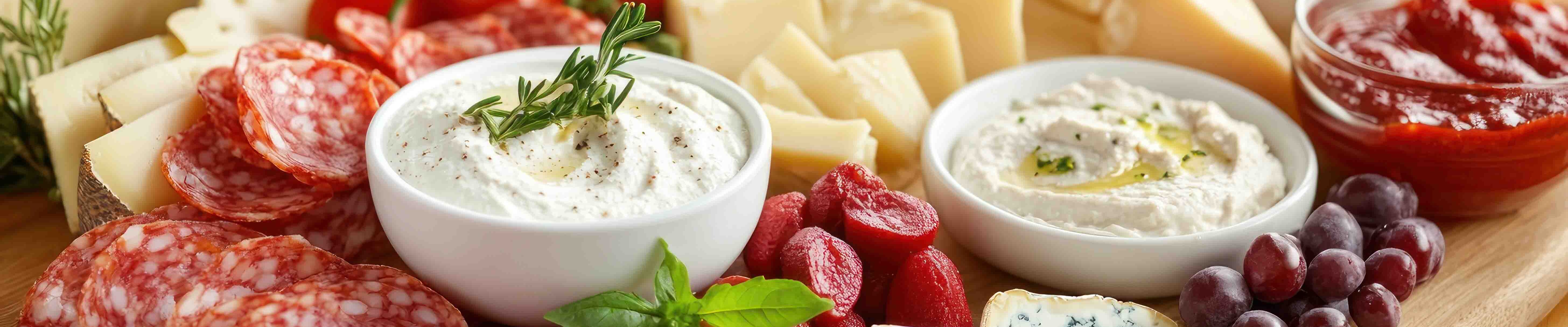 Food plate with charcuterie